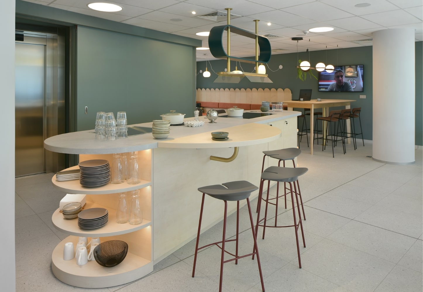 open space furniture instatalation