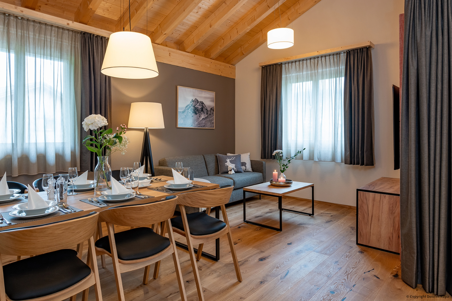 Rooms furniture Mountain resort Brigels, Switzerland